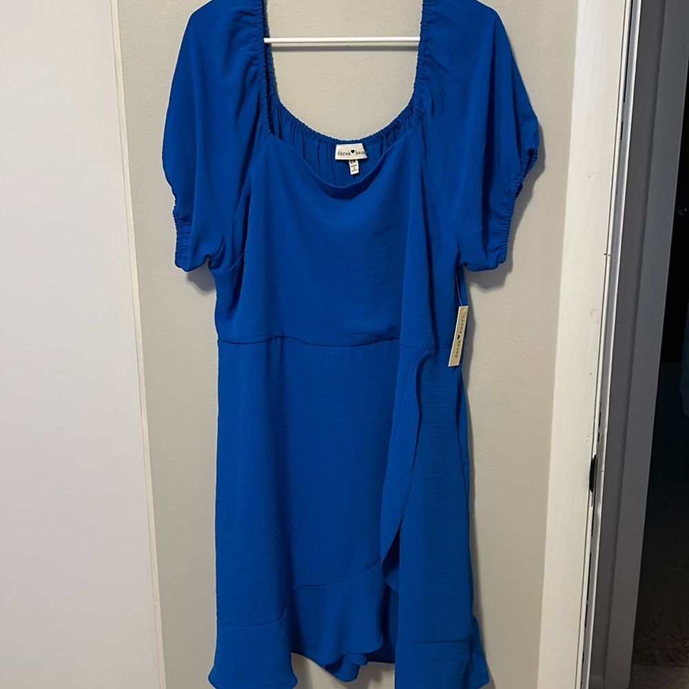 NWT Derek Heart Blue Dress 2X